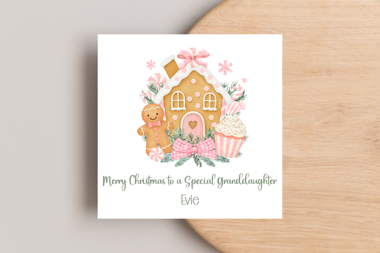 Personalised Gingerbread House Christmas Christmas Card
