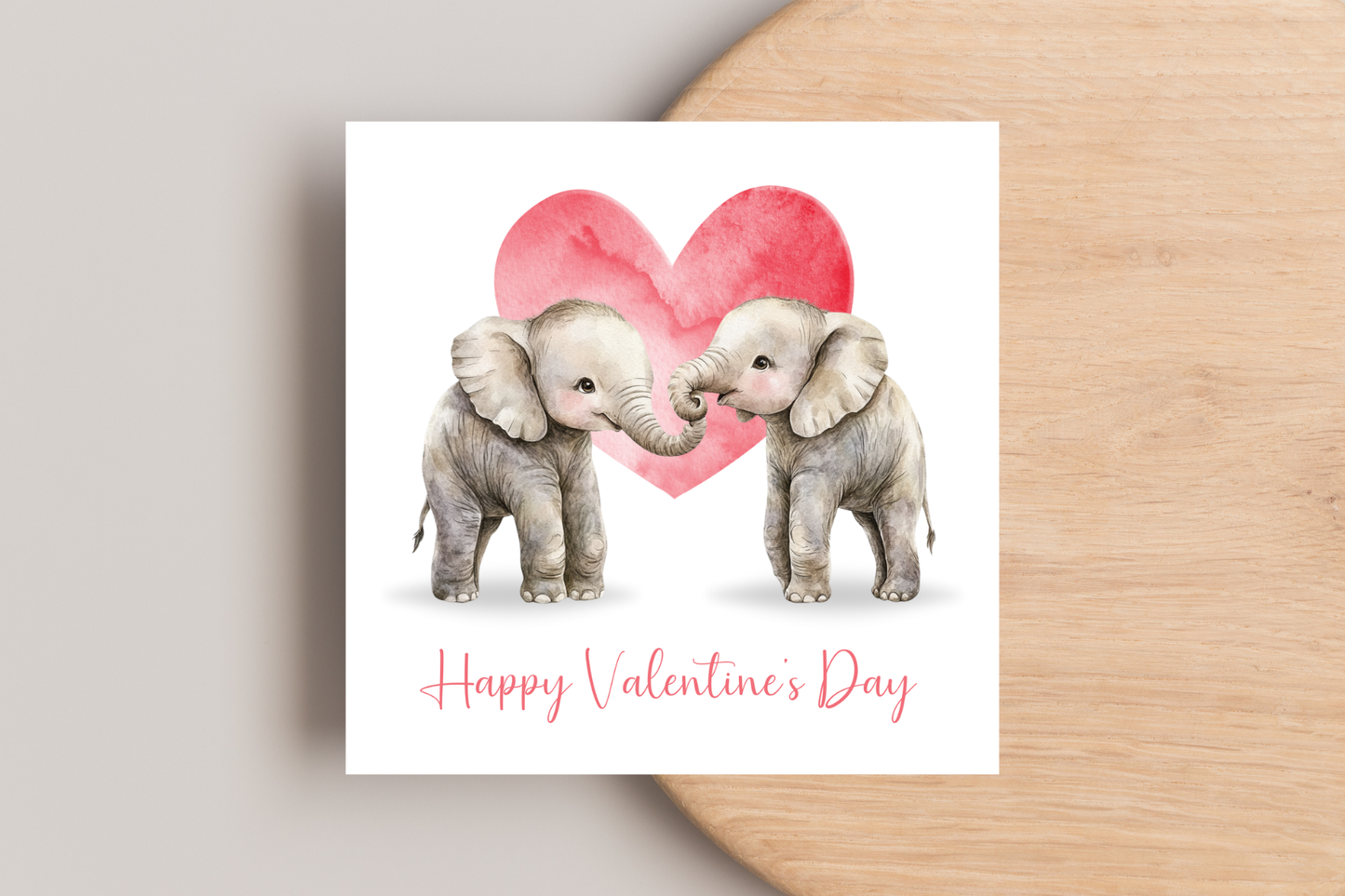 Loving Elephants Valentine's Day Card