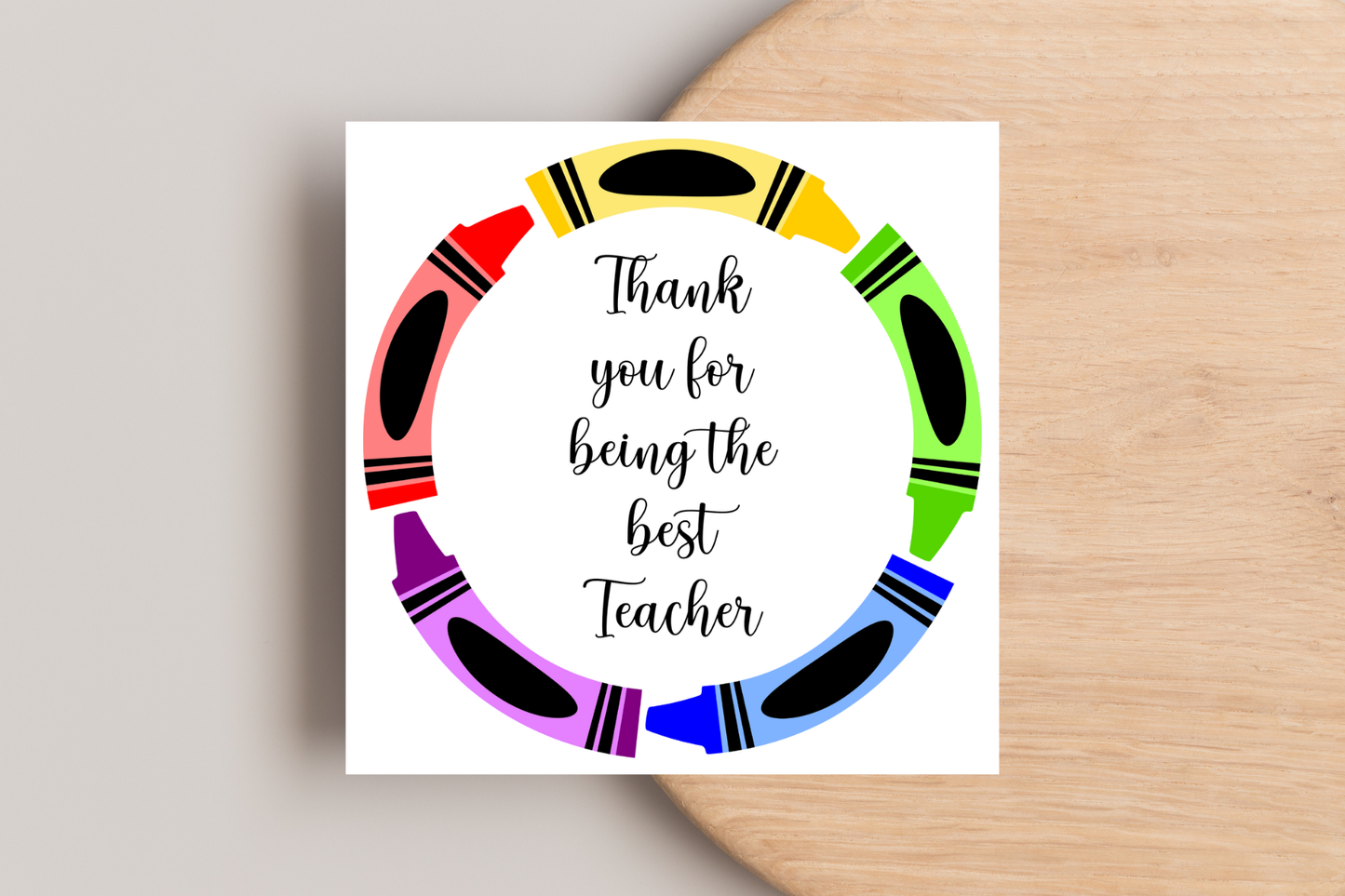 Personalised Thank You Teacher End of Year Card - Bright Designs