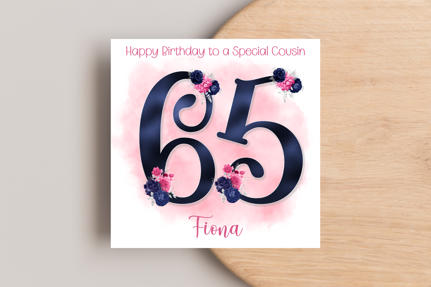 Personalised 65th Birthday Card