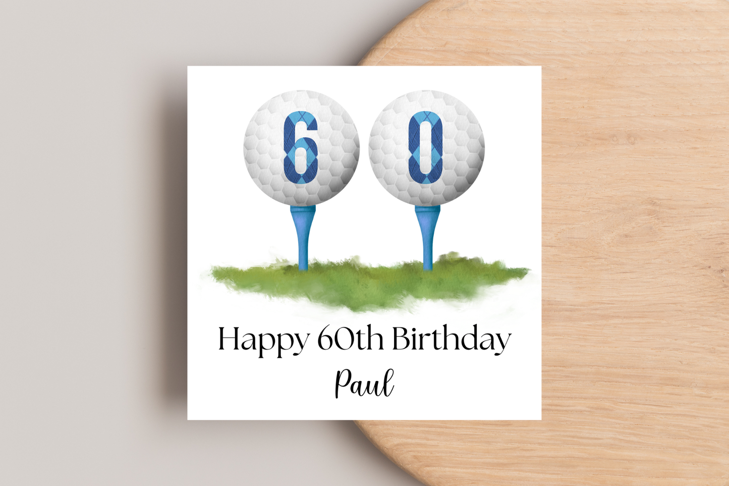 Personalised Golf 60th Birthday Card