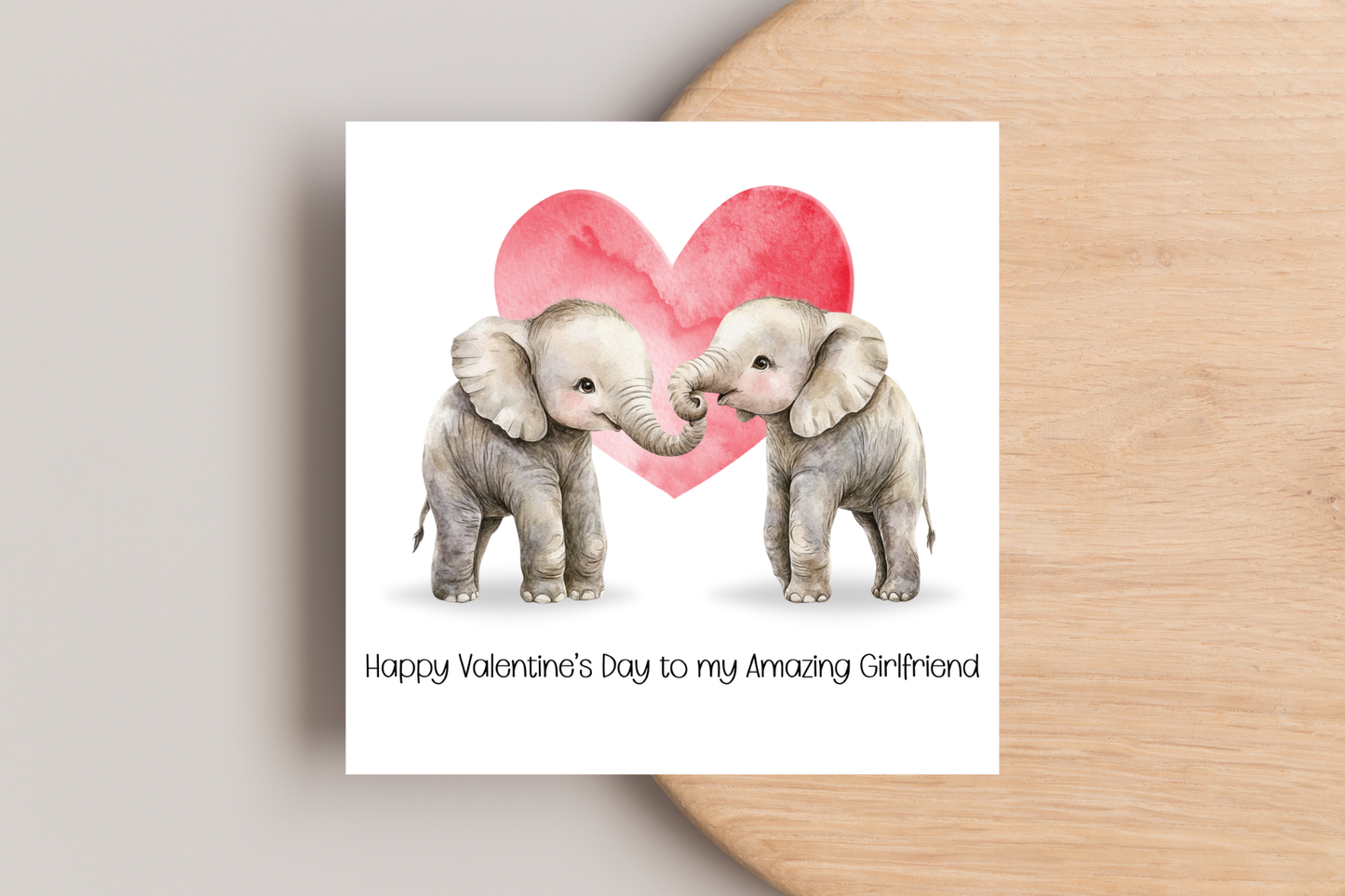 Loving Elephants Valentine's Day Card