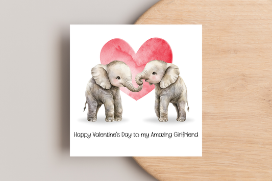 Loving Elephants Valentine's Day Card