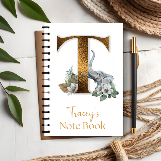 Personalised Elephant Notebook