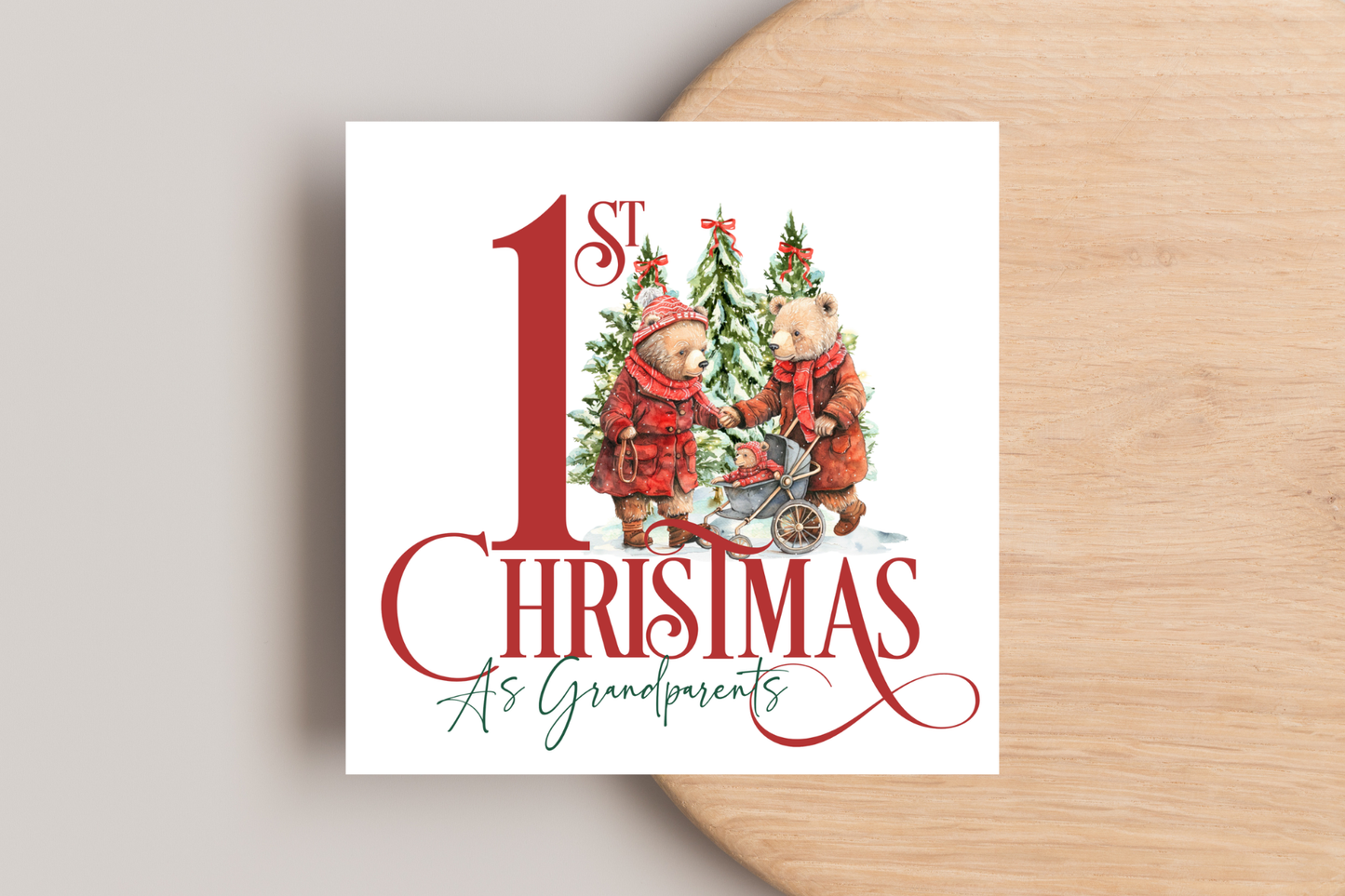 First Christmas as Grandparents Christmas Card