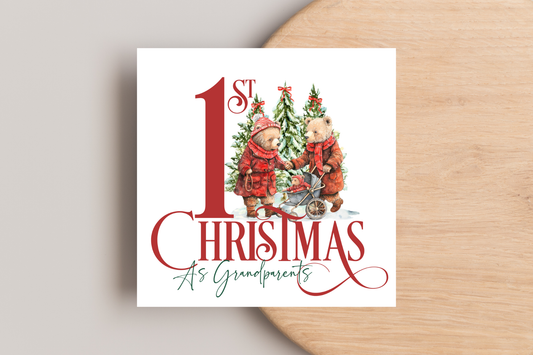 First Christmas as Grandparents Christmas Card