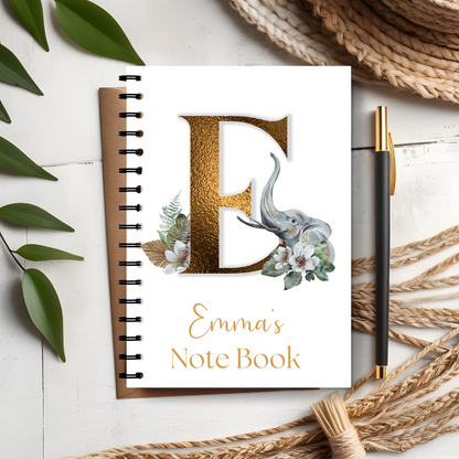 Personalised Elephant Notebook