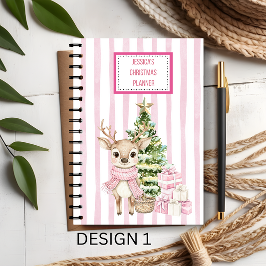 Personalised Reindeer Christmas Planner Notebook