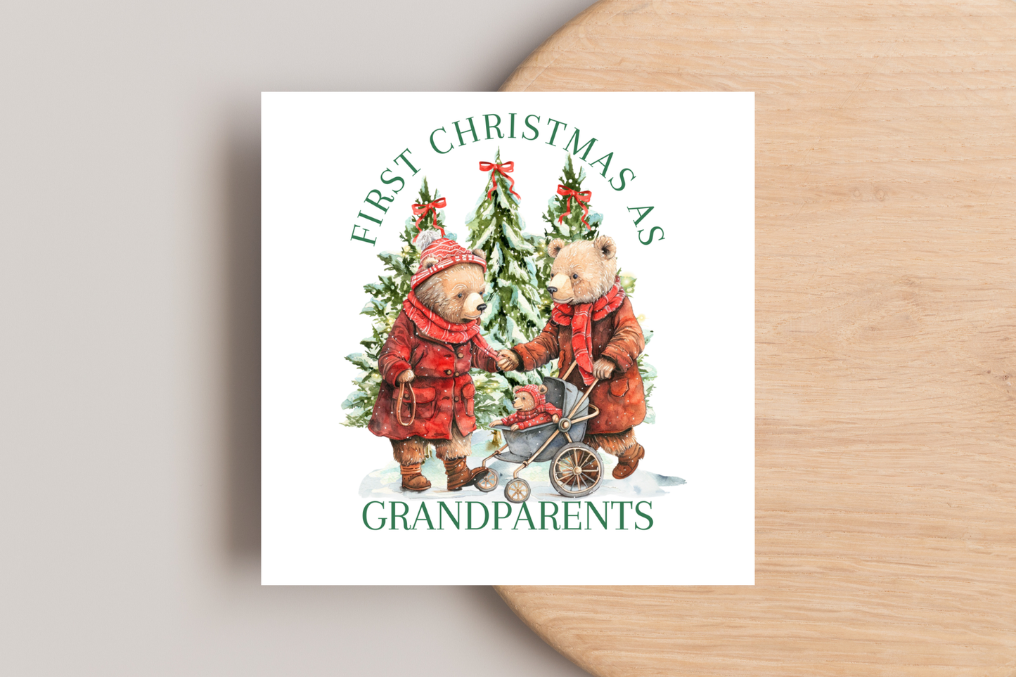 First Christmas as Grandparents Christmas Card