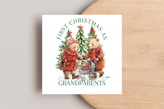 First Christmas as Grandparents Christmas Card