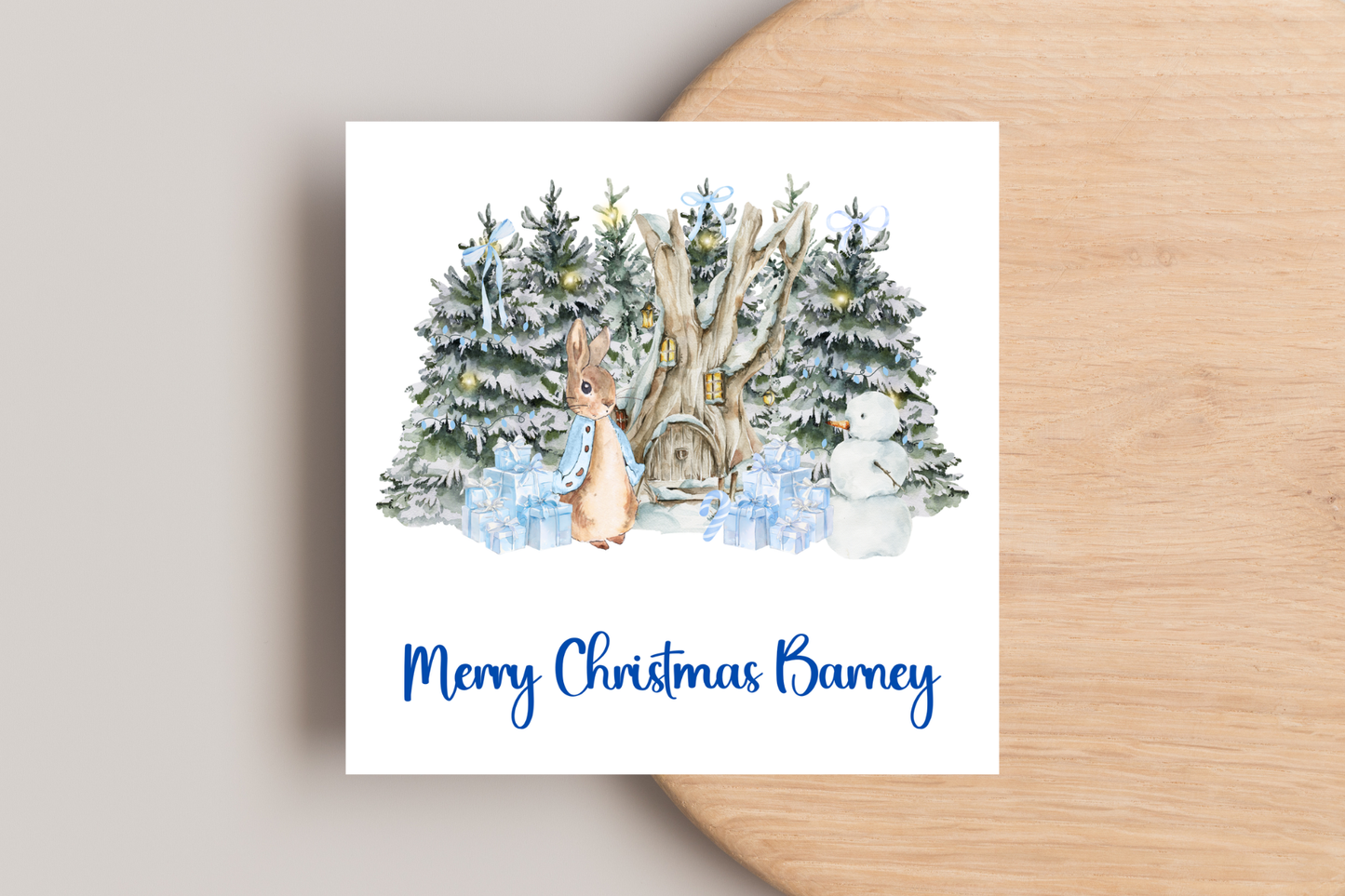 Personalised Peter Rabbit Christmas Card