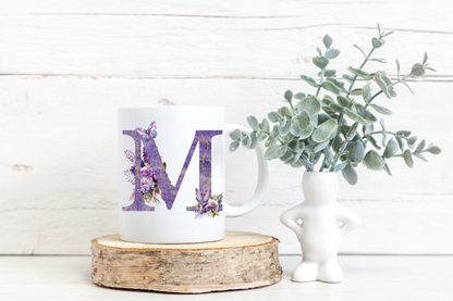 Purple Initial Mug