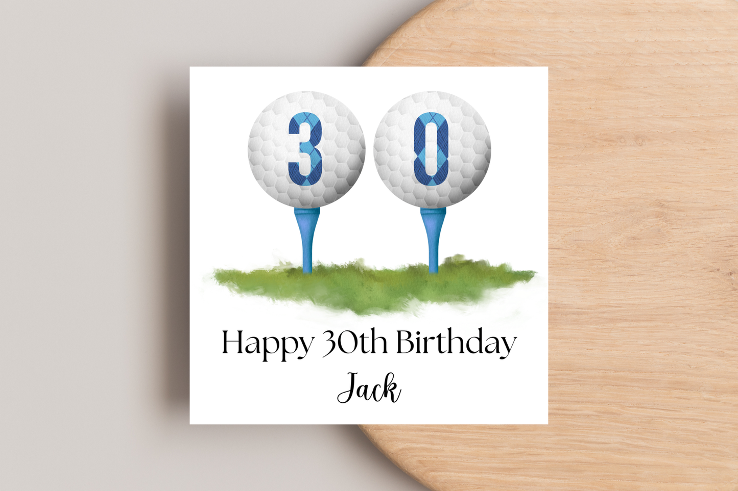 Personalised Golf 30th Birthday Card