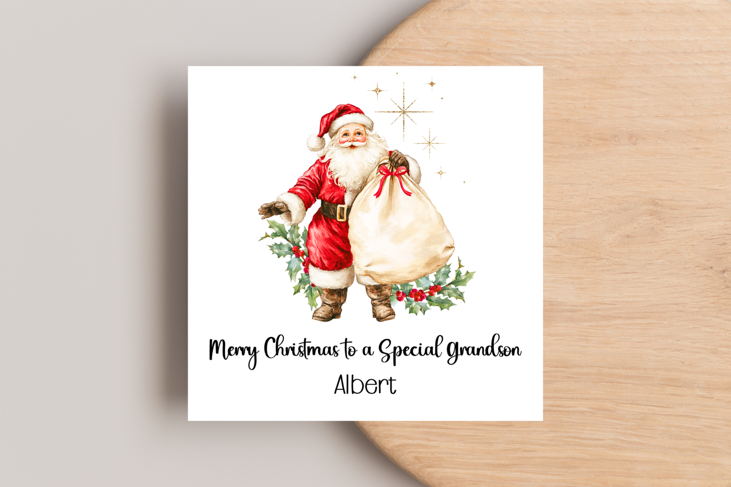 Personalised Santa Christmas Card