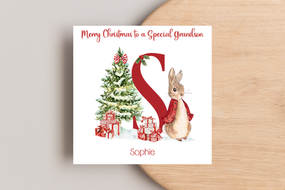 Personalised Peter Rabbit Christmas Card