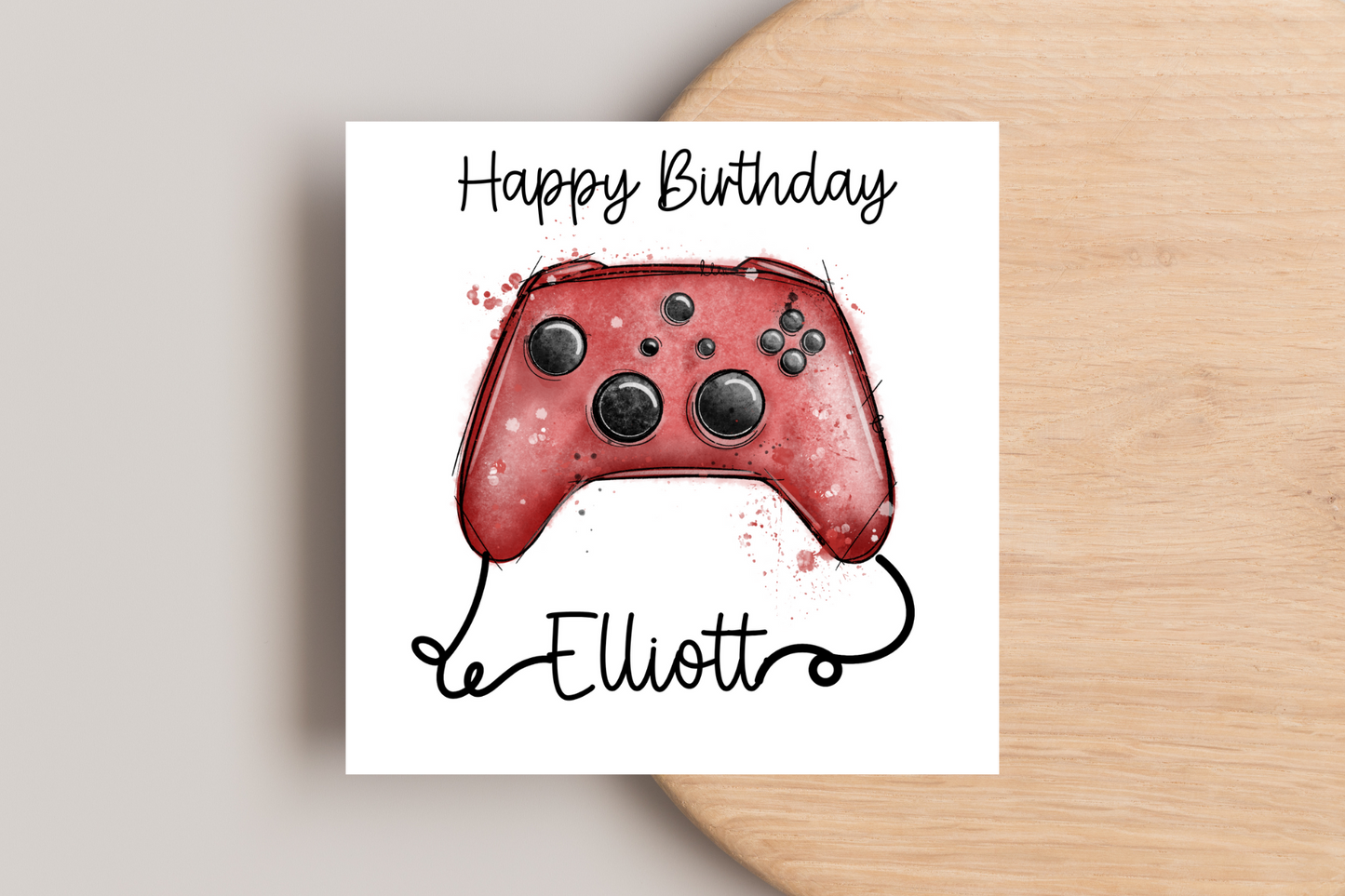 Personalised Gaming Controller Birthday Card