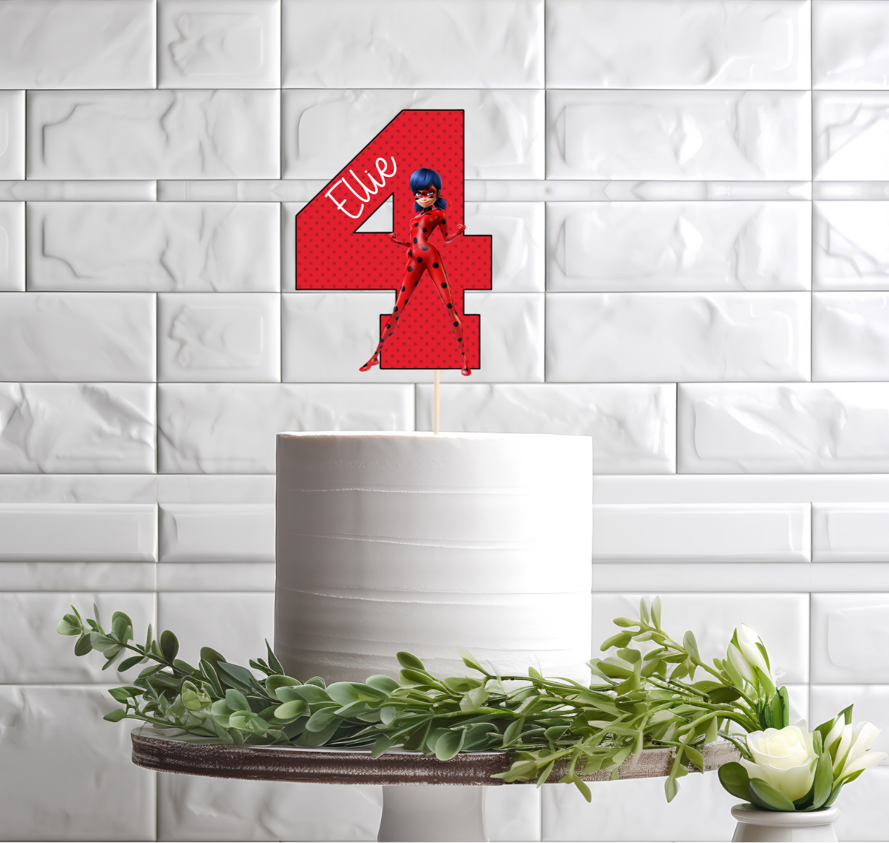 Personalised Miraculous Ladybug Cake Topper