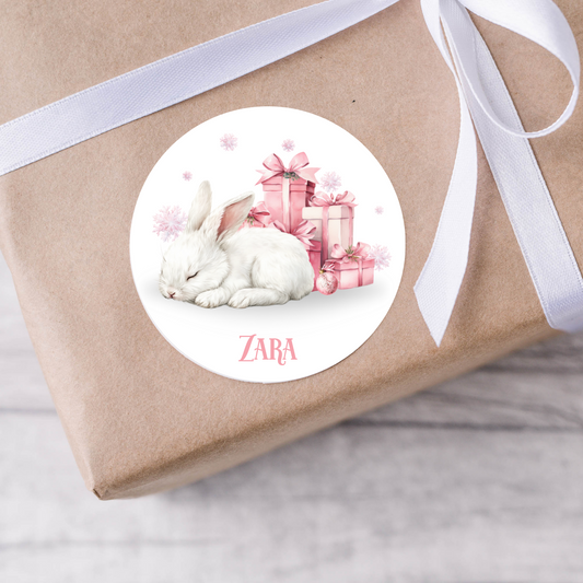 Personalised Rabbit Christmas Present Labels