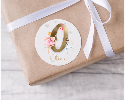 Personalised Ballerina Christmas Present Labels