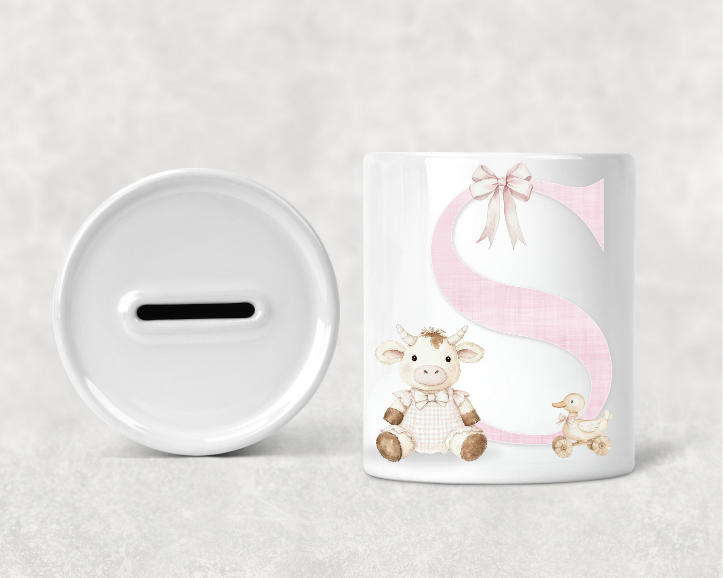 Personalised Pink Giraffe Money Box