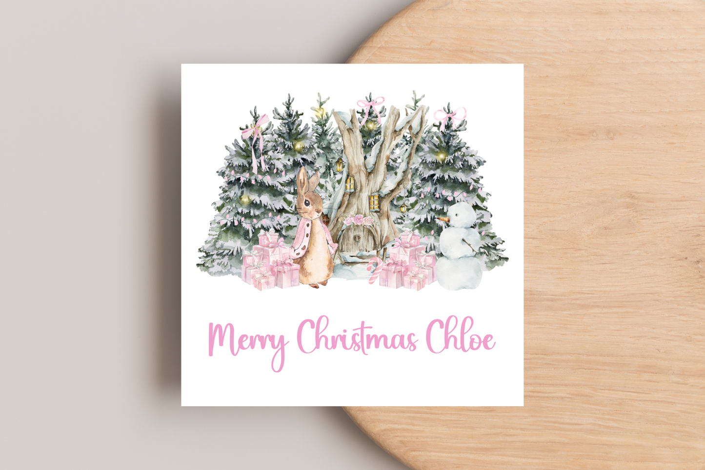 Personalised Peter Rabbit Christmas Card