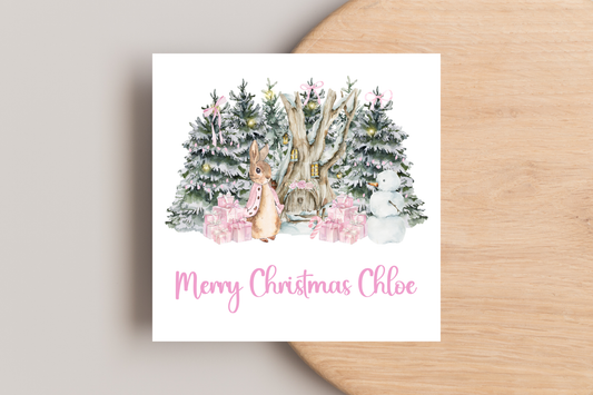 Personalised Peter Rabbit Christmas Card