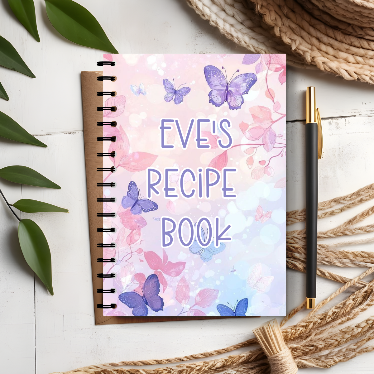 Personalised Pastel Butterfly Notebook