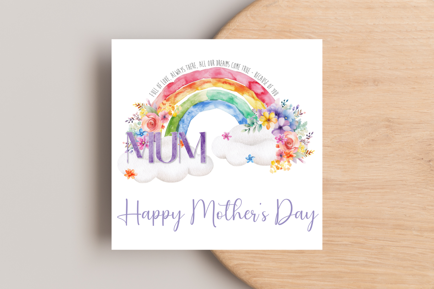 Mum Full of Love, Always There Mother's Day Card