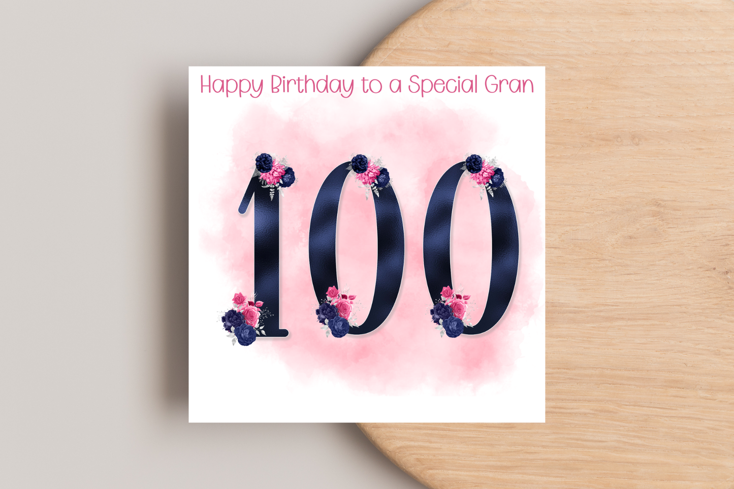 Personalised 100th Birthday Card
