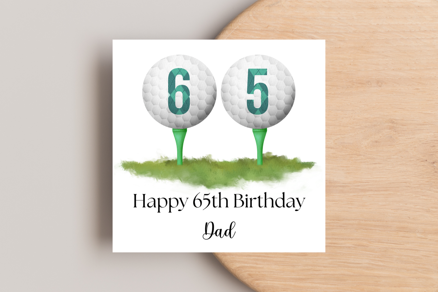 Personalised Golf 65th Birthday Card