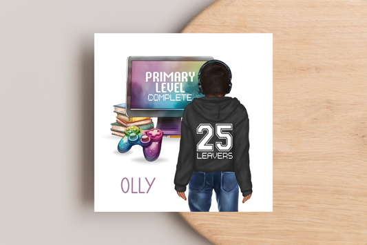 Personalised Primary Level Complete Boys School Leavers Card