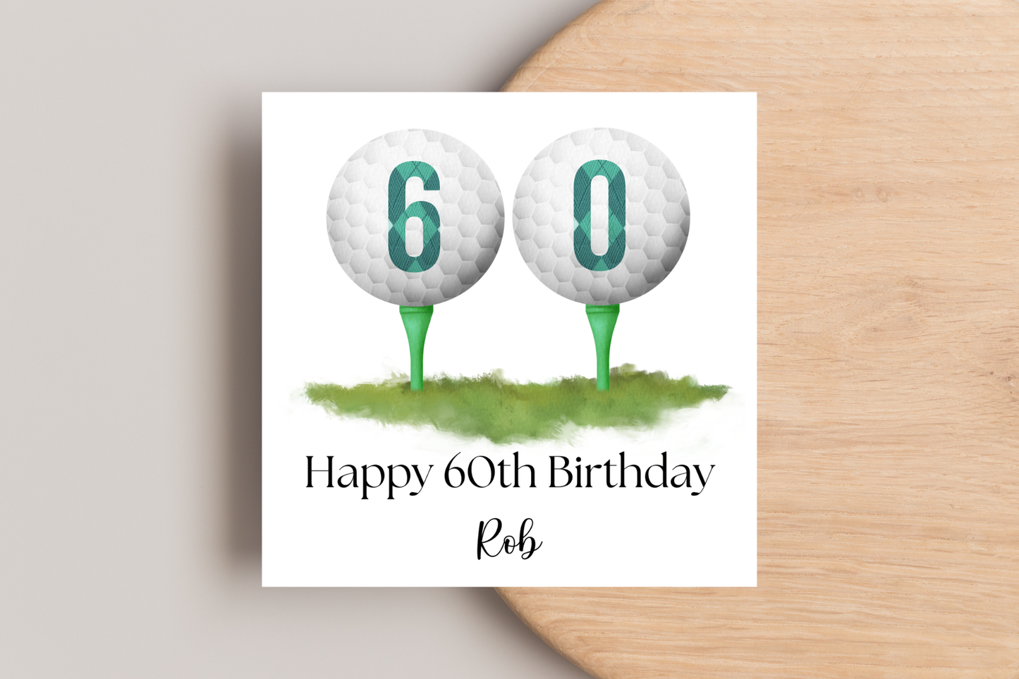 Personalised Golf 60th Birthday Card