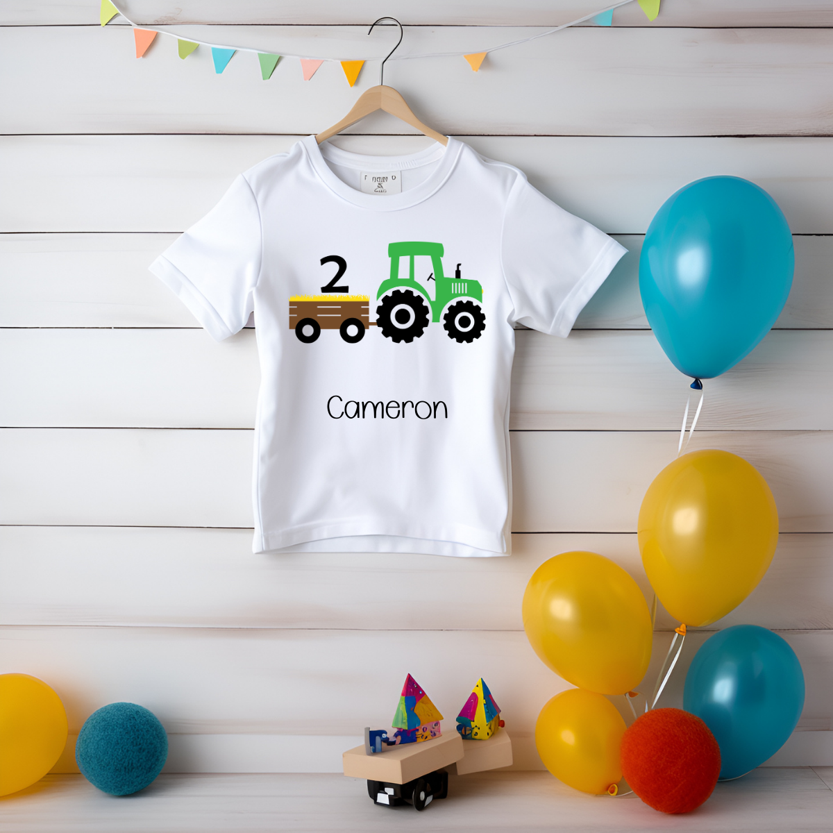 Personalised Tractor Birthday T Shirt