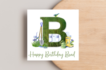 Personalised Gardening Themed Birthday Card