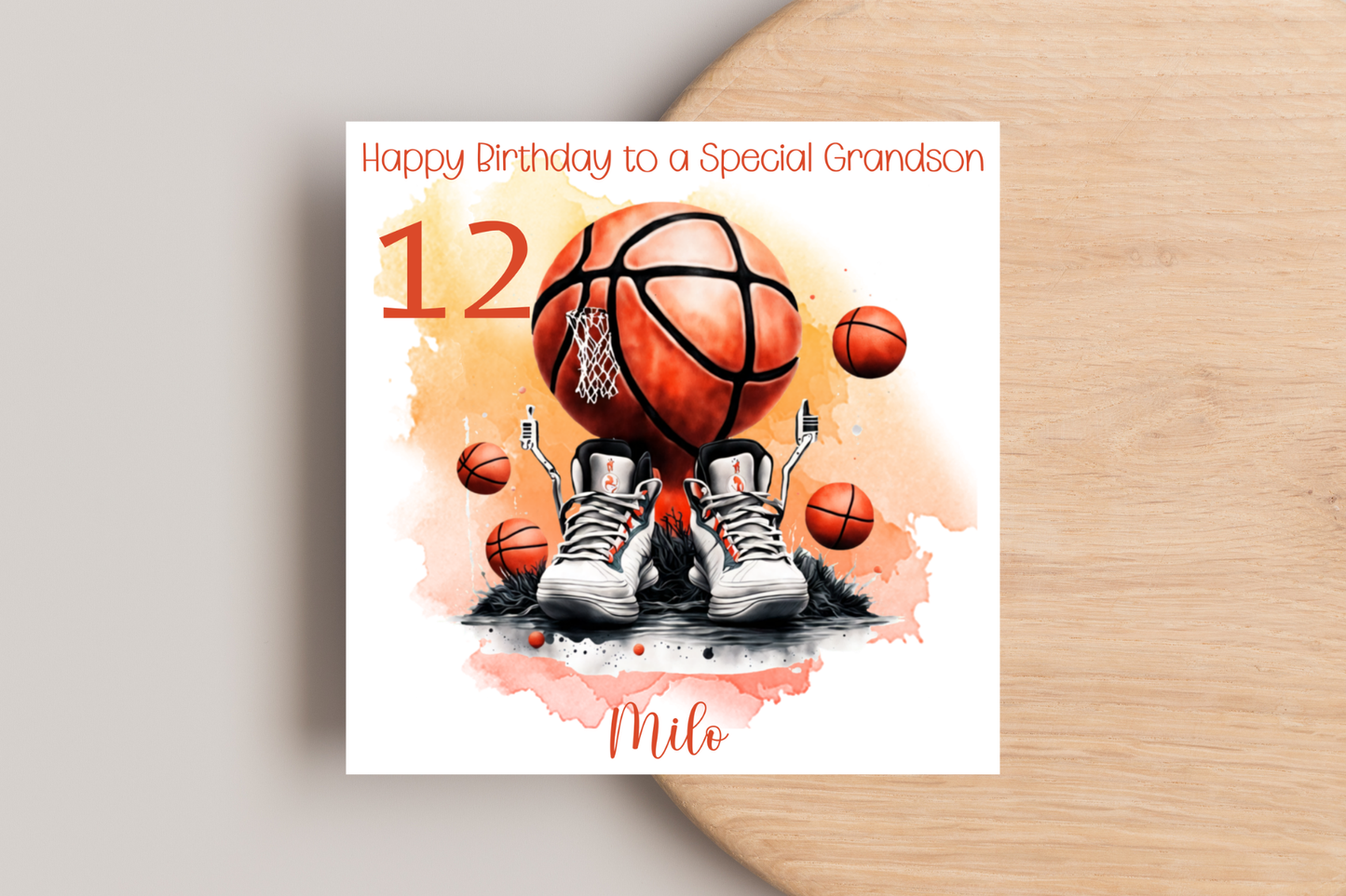 Personalised  Basketball Birthday Card