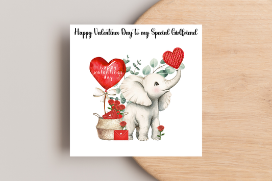 Loving Elephant Valentine's Day Card