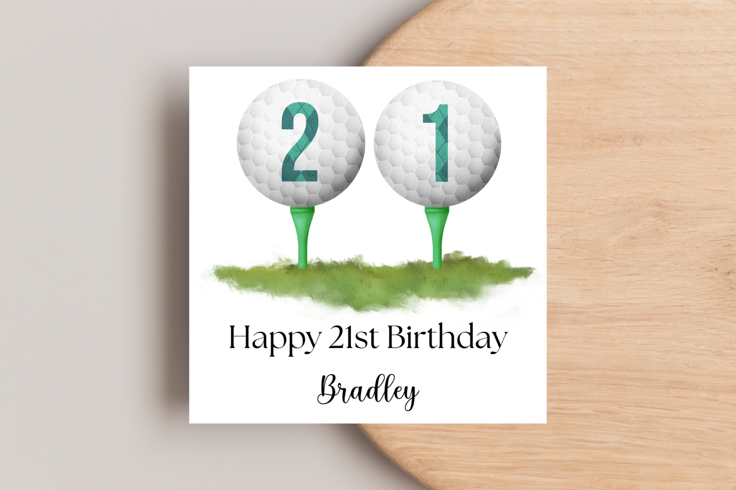 Personalised Golf 21st Birthday Card