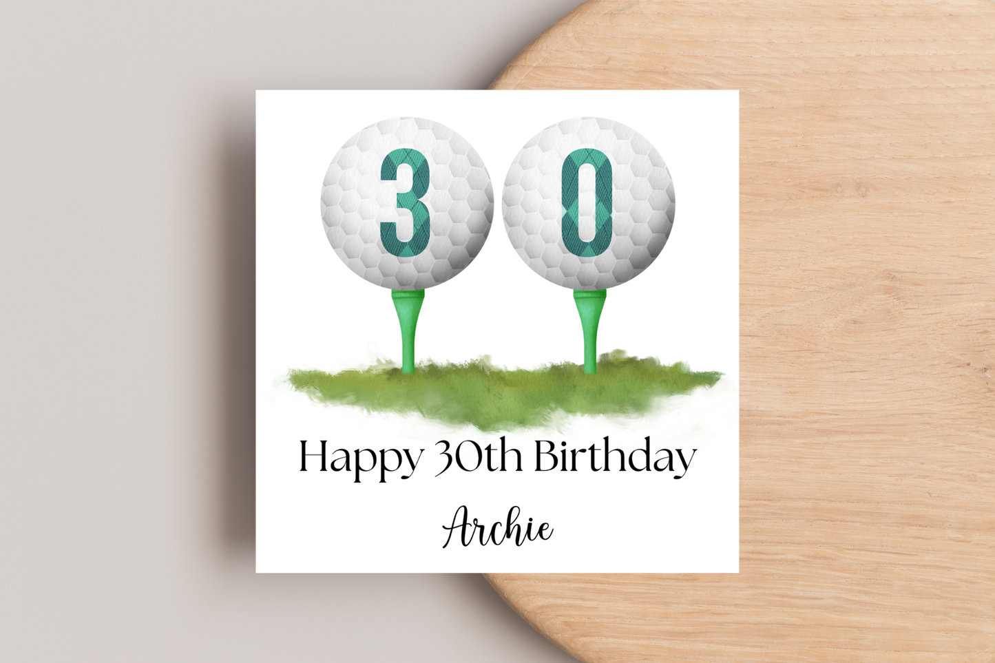 Personalised Golf 30th Birthday Card
