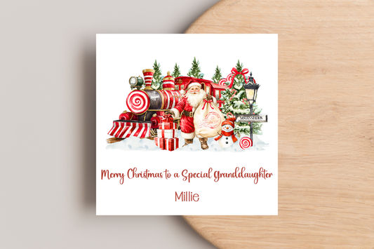 Personalised Santa Christmas Card