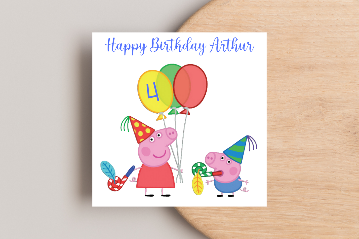 Personalised Peppa Pig Birthday Card