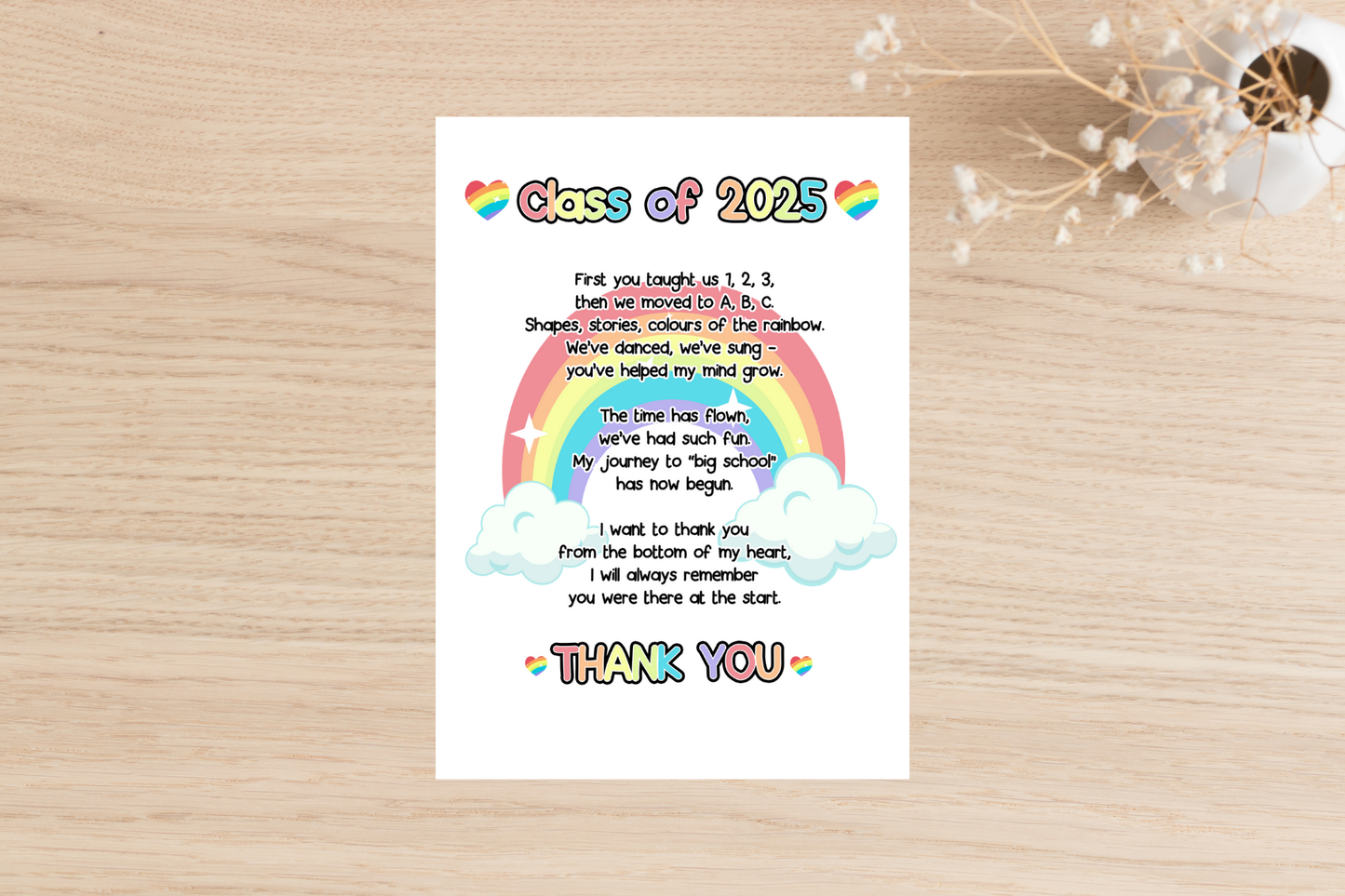 Class of 2025 Thank You Card