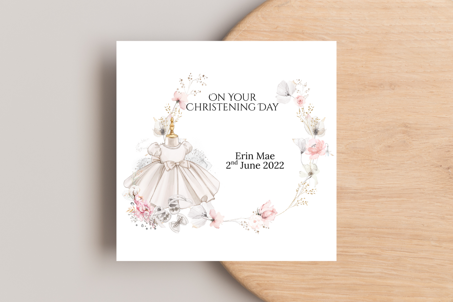 Personalised Christening Day Card