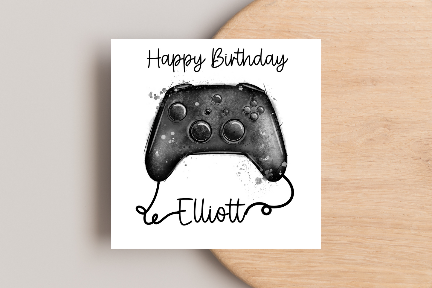 Personalised Gaming Controller Birthday Card