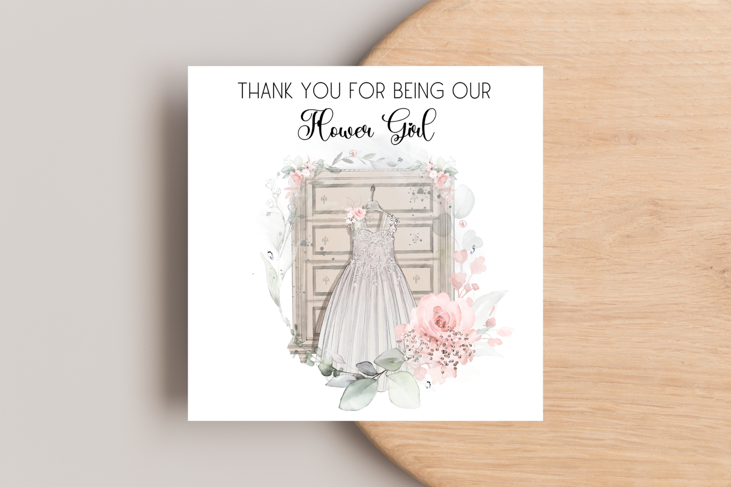 Thank you for being our flower girl card