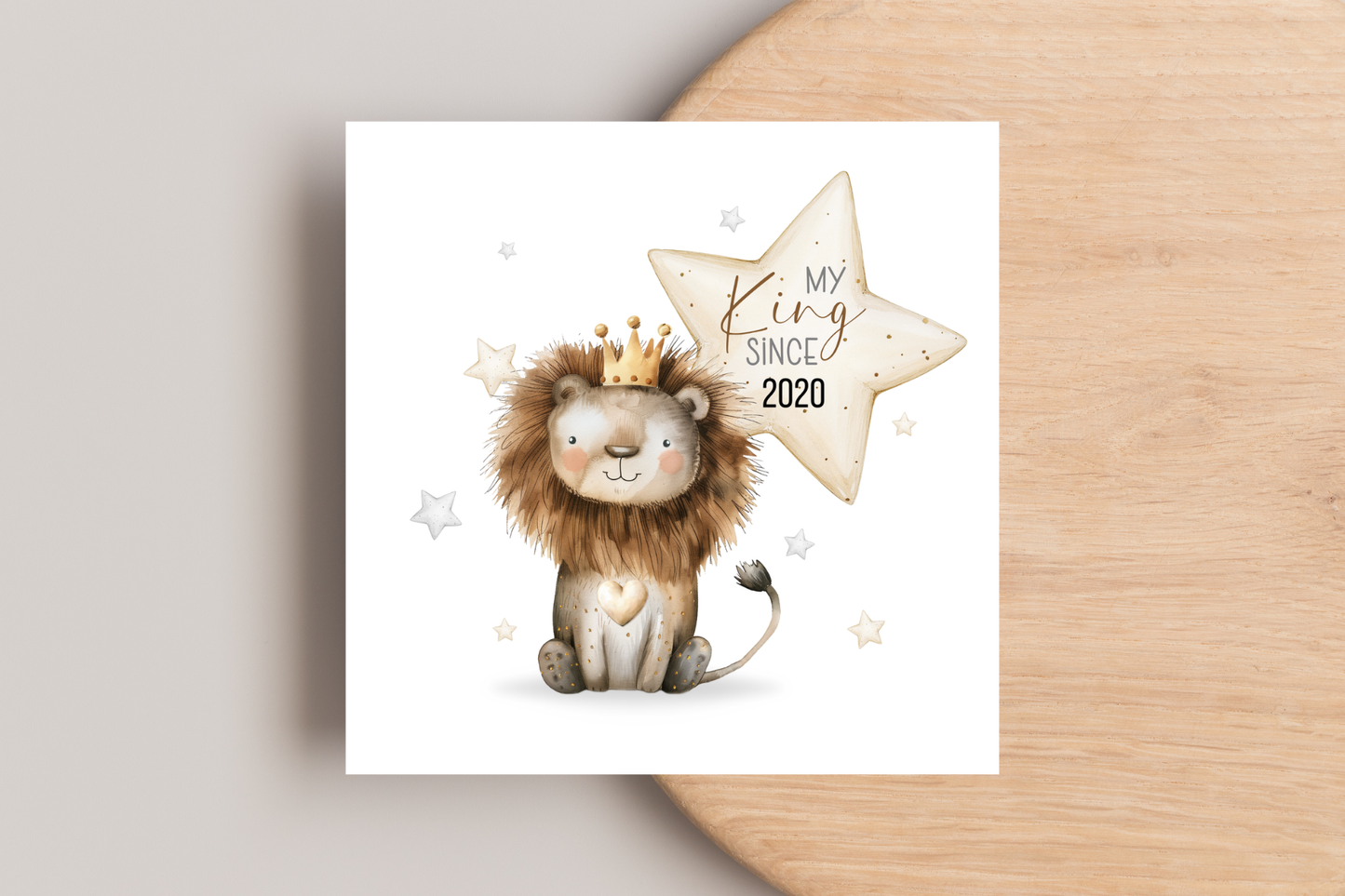 Our King Since Lion Father's Day Card