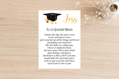 Personalised Off to Uni Card