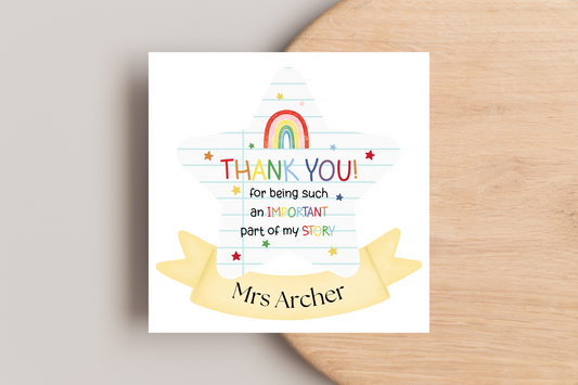 Personalised Thank You For Being an Important Part Of My Journey Card