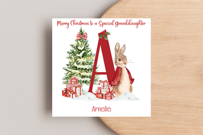 Personalised Peter Rabbit Christmas Card