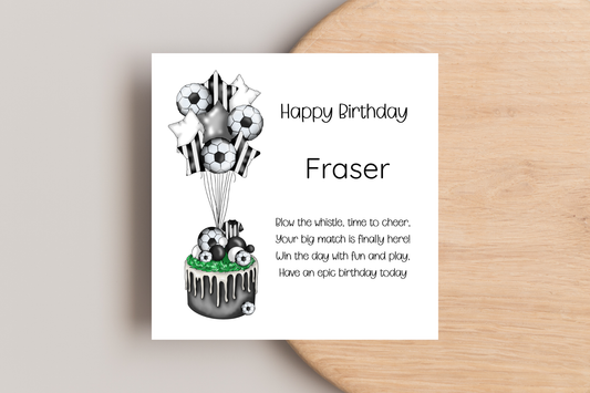 Personalised Newcastle United Inspired Birthday Card