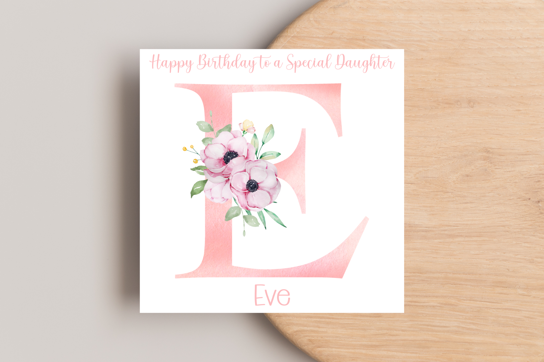 Personalised Initial Birthday Card for Her | Floral Design | Customisable